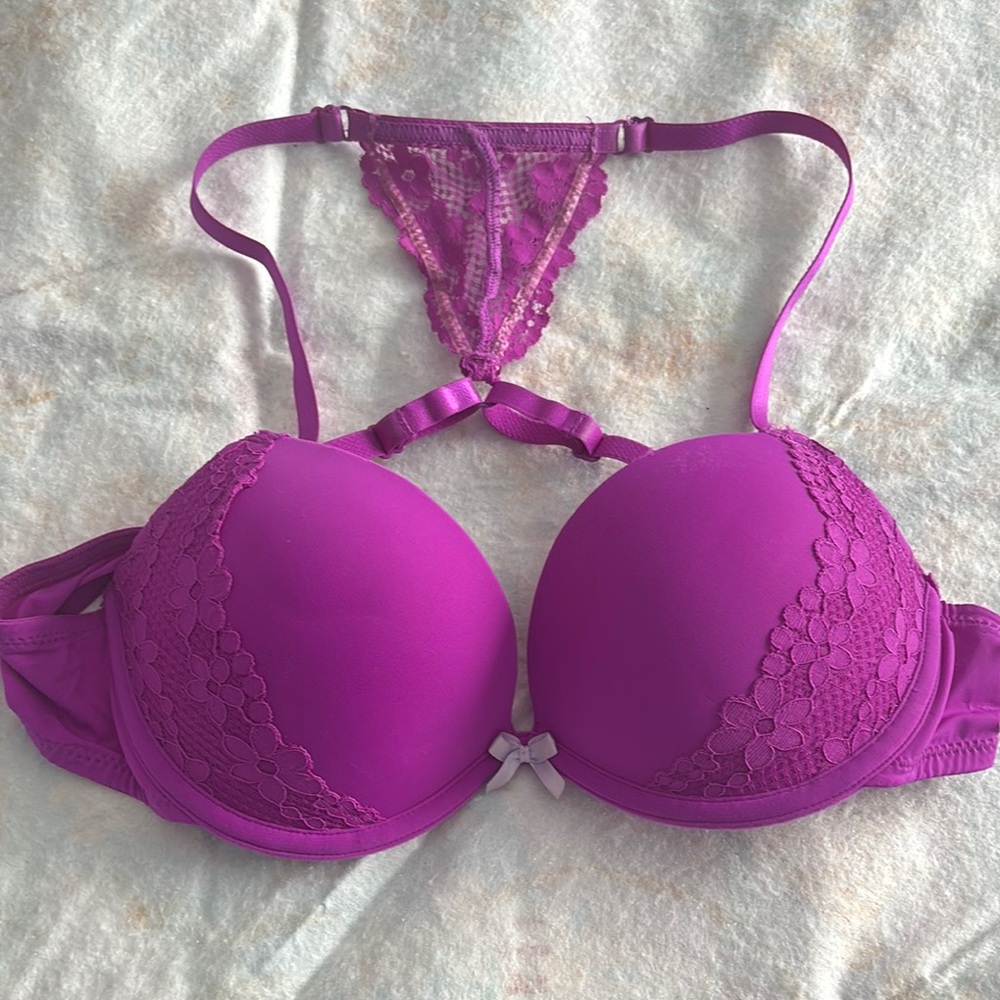 Purple Lace Women's Bra